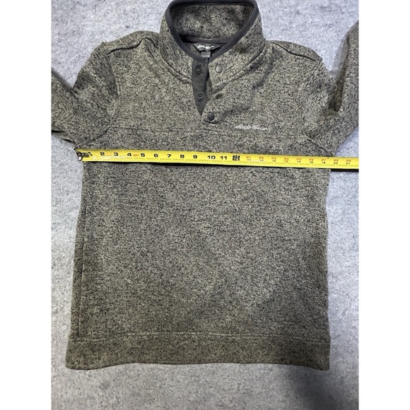 Eddie Bauer Radiator Fleece 1/4 Snap Button Mock Neck Sweater Mens S Small - Picture 7 of 12